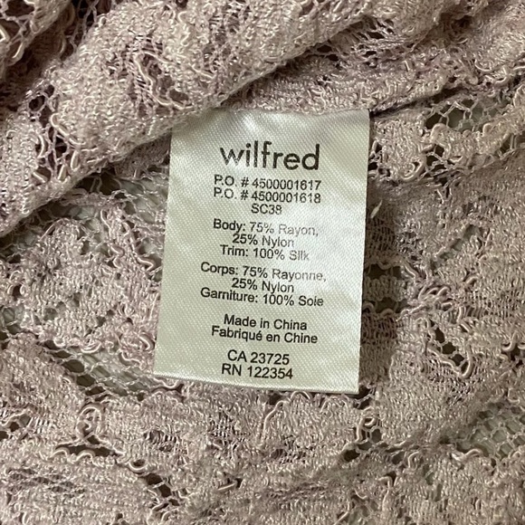 ARITZIA WILFRED RACER BACK LACE TANK TOP w SILK TRIM | L  #FML130016 - Picture 4 of 4